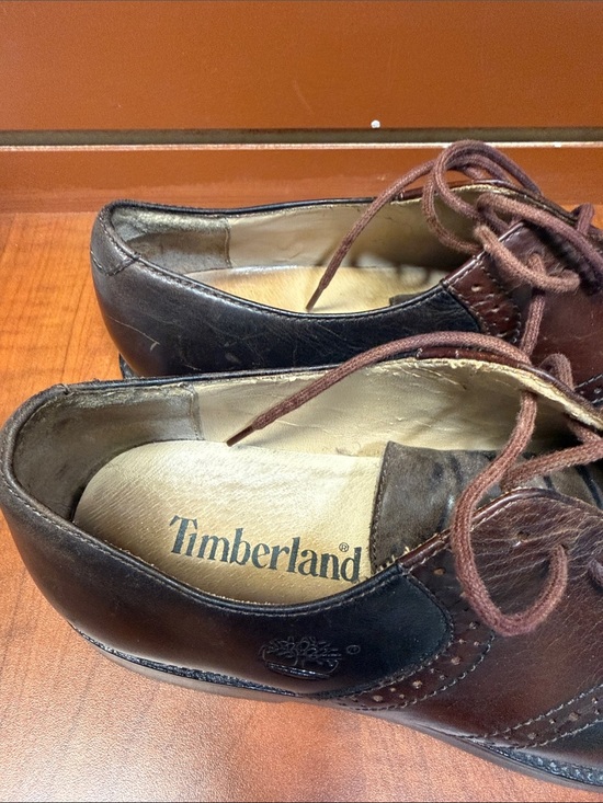 Timberland Black and Burgundy Leather Wingtip Oxfords main image 4
